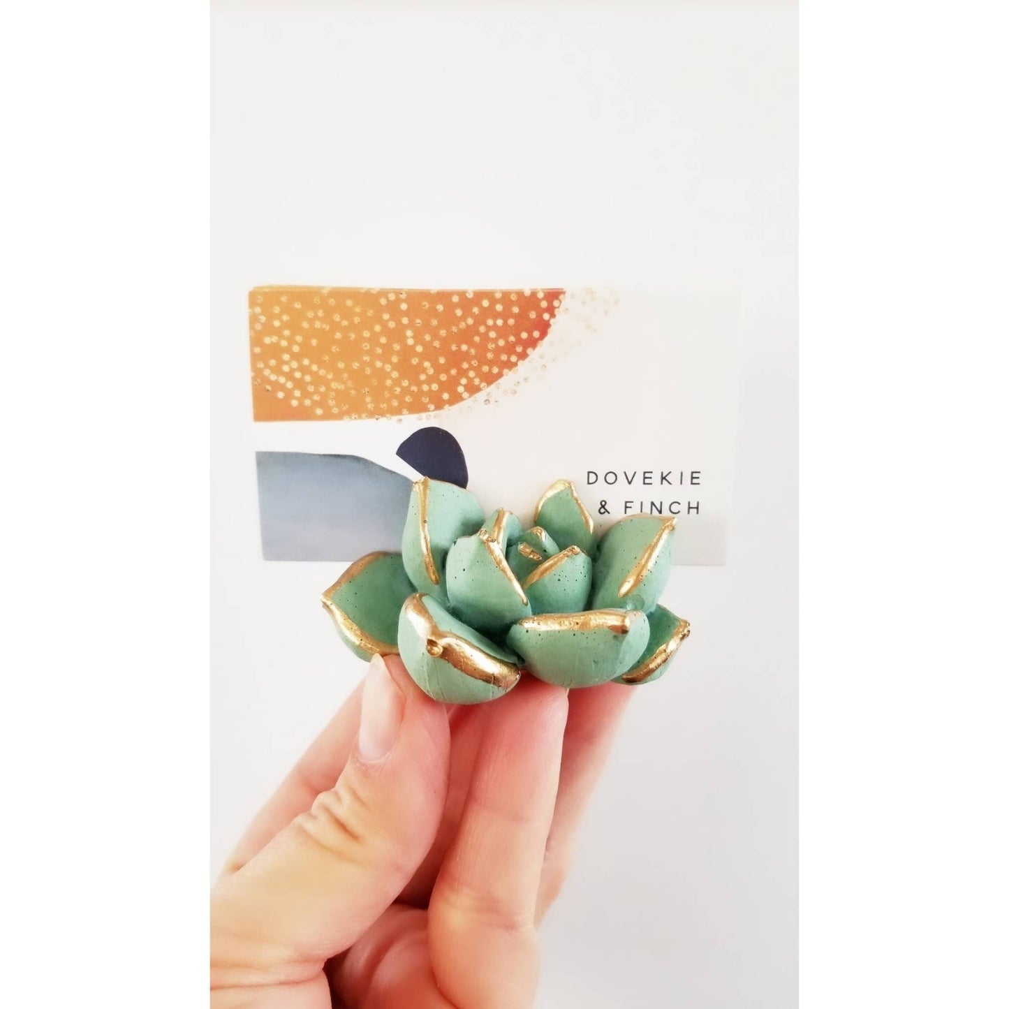 Succulent Business Card Holder